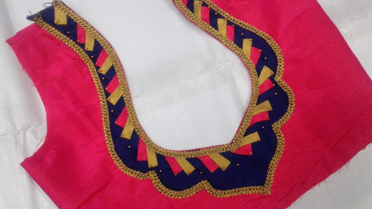 latest latest blouse back neck design