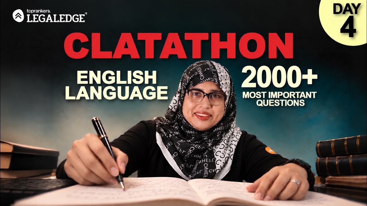 CLAT 2027 CLATathon | English | 2000+ Most Important Questions | Day 4 | Shazli Ma'am