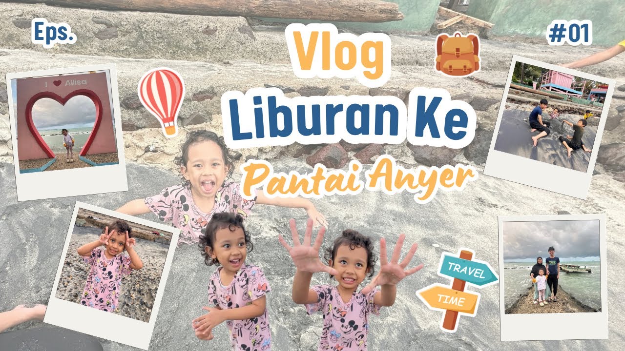 🏖️ Liburan Pertama Jihyo Hana ke Pantai Anyer! 🌊 | Jihyo Hana’s First Beach Trip 🌅