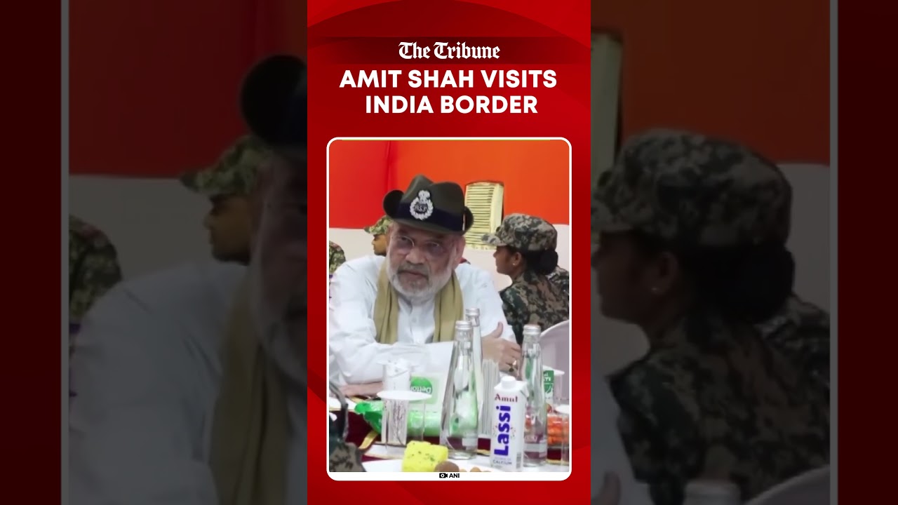 Amit Shah Interacts With BSF Jawans At India-Bangladesh Border In Tripura Visit
