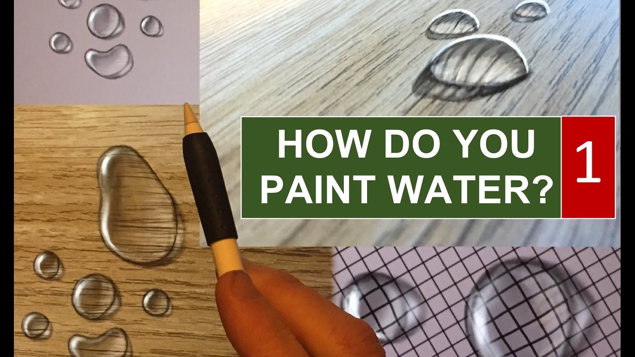 HOW TO PAINT REALISTIC WATER - 1. WATER DROPS, Apple Pencil Drawing Tutorial