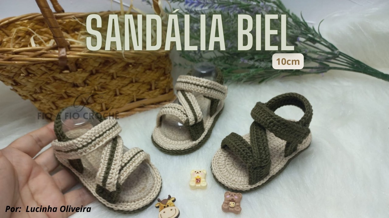 Sandália de crochê Biel 10cm