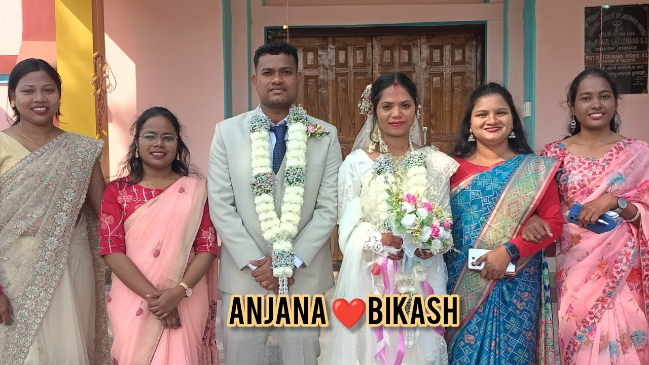 Anjana ❤️ Bikash ker Saadi //Christian marriage//Adivasi culture #saadi 