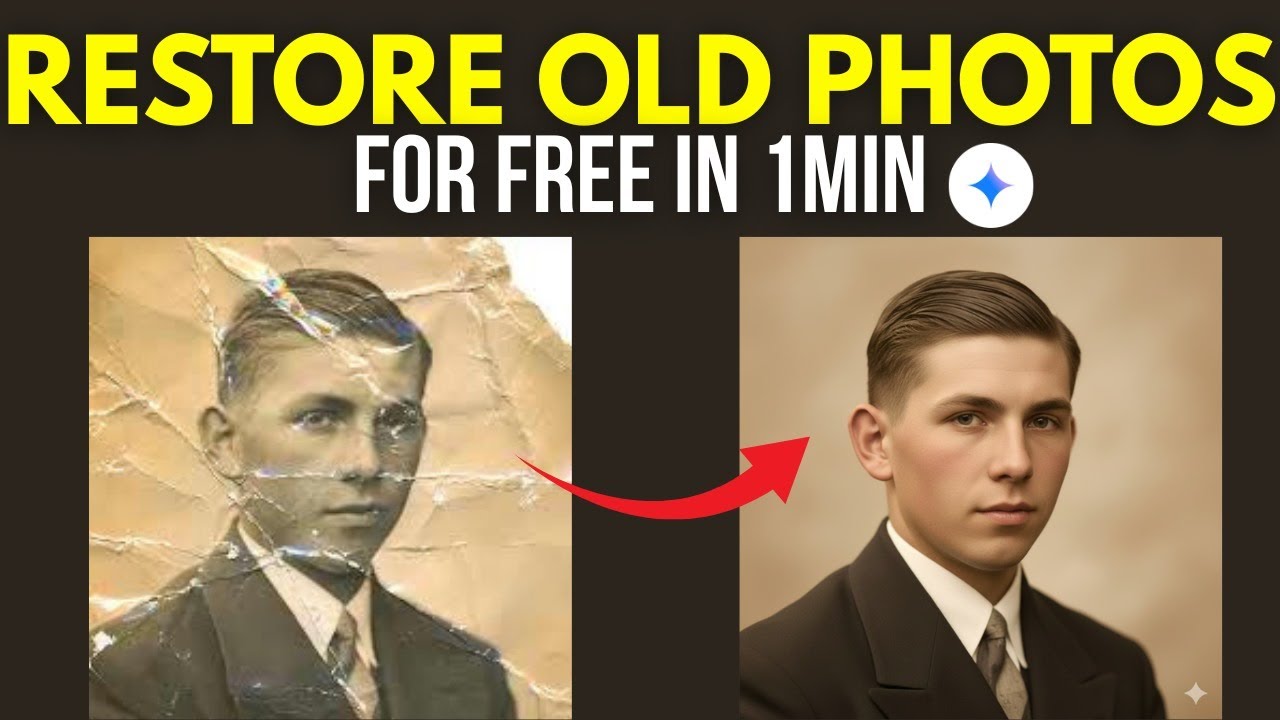 How to  Restore Old Photos with Gemini AI NANO BANANA for FREE !