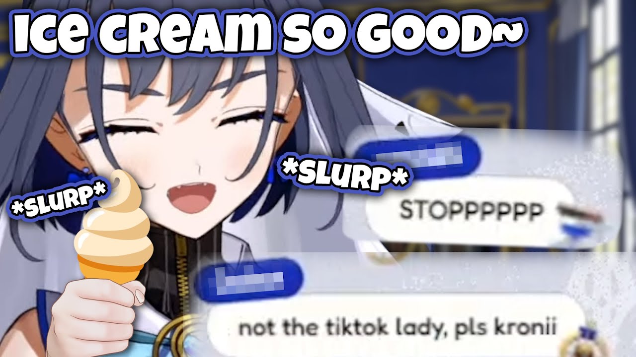 Kronii Can't Stop Doing This Tiktok NPC Trend and Starts Slurping
