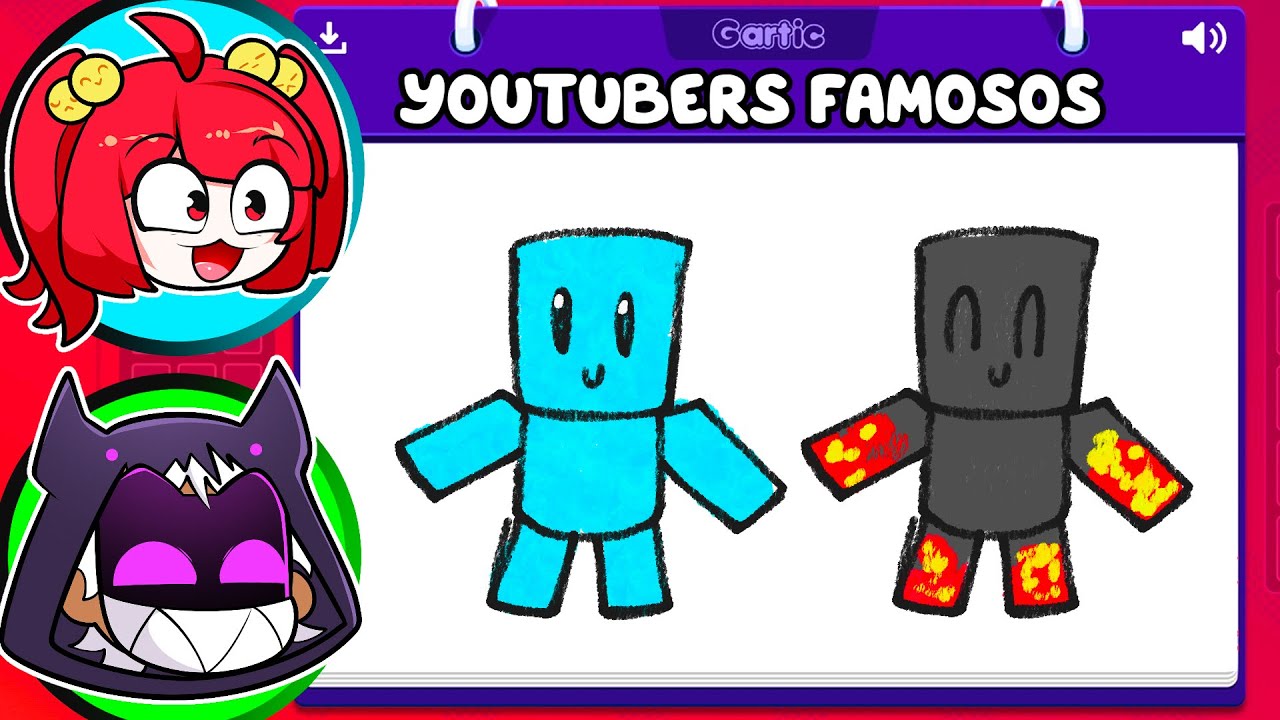 DESENHAMOS youtubers famosos no Gartic Phone