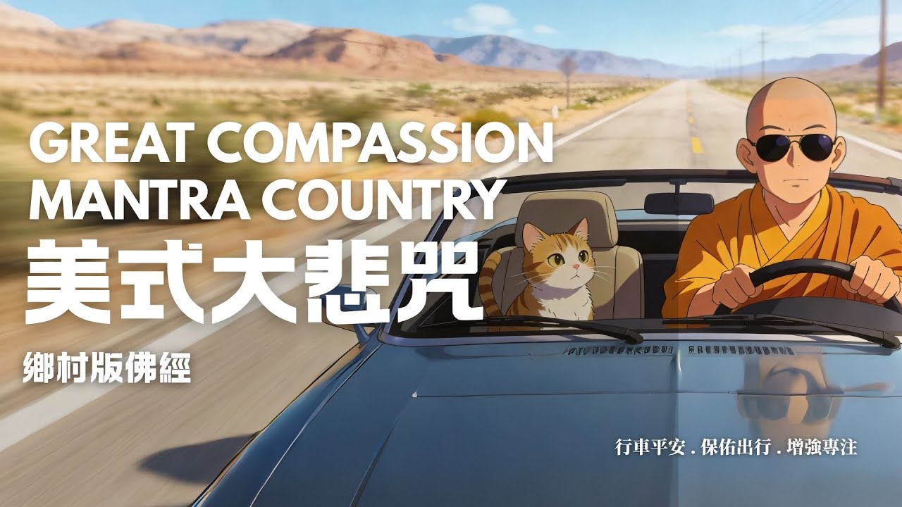 🚗 開車專用《大悲咒》清新民謠吉他版｜消除疲勞、路怒症退散｜行車平安 BGM｜邊放鬆邊唸佛