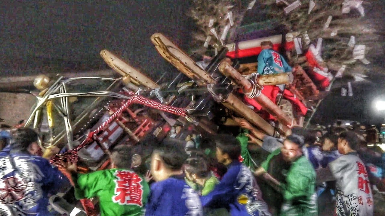 2022.10.23 倉敷市 大畠 海神社 秋祭り 神輿と千歳楽の攻防 ラスト＆千歳楽 差し上げ