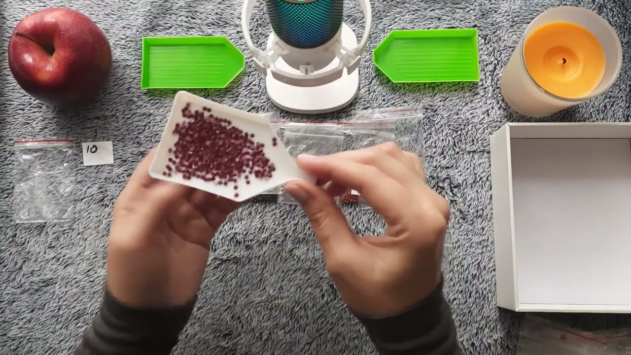 ASMR Diamond Painting | First Video | Relaxing Diamond Drill Sorting