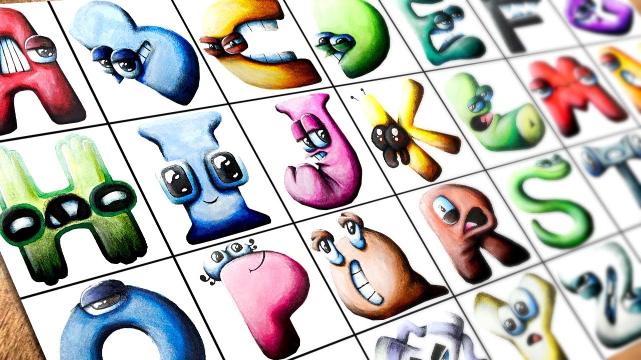 Drawing Alphabet Lore but it is REALISTIC (A-Z) / How to draw Alphabet Lore MEME