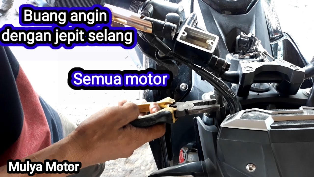 Cara cepat buang agin cakram semua motor.