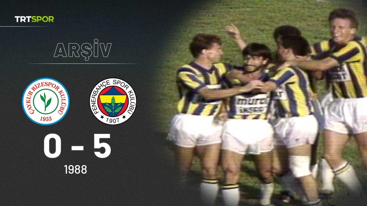 Nostalji - Özet | Rizespor - Fenerbahçe (1988-89) Aykut Kocaman'dan tam 4 gol