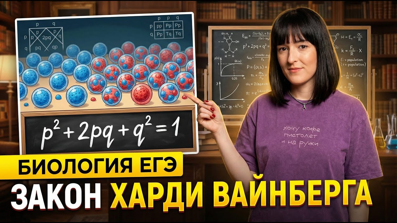 ЗАКОН ХАРДИ-ВАЙНБЕРГА ДЛЯ ЕГЭ 2026 ПО БИОЛОГИИ