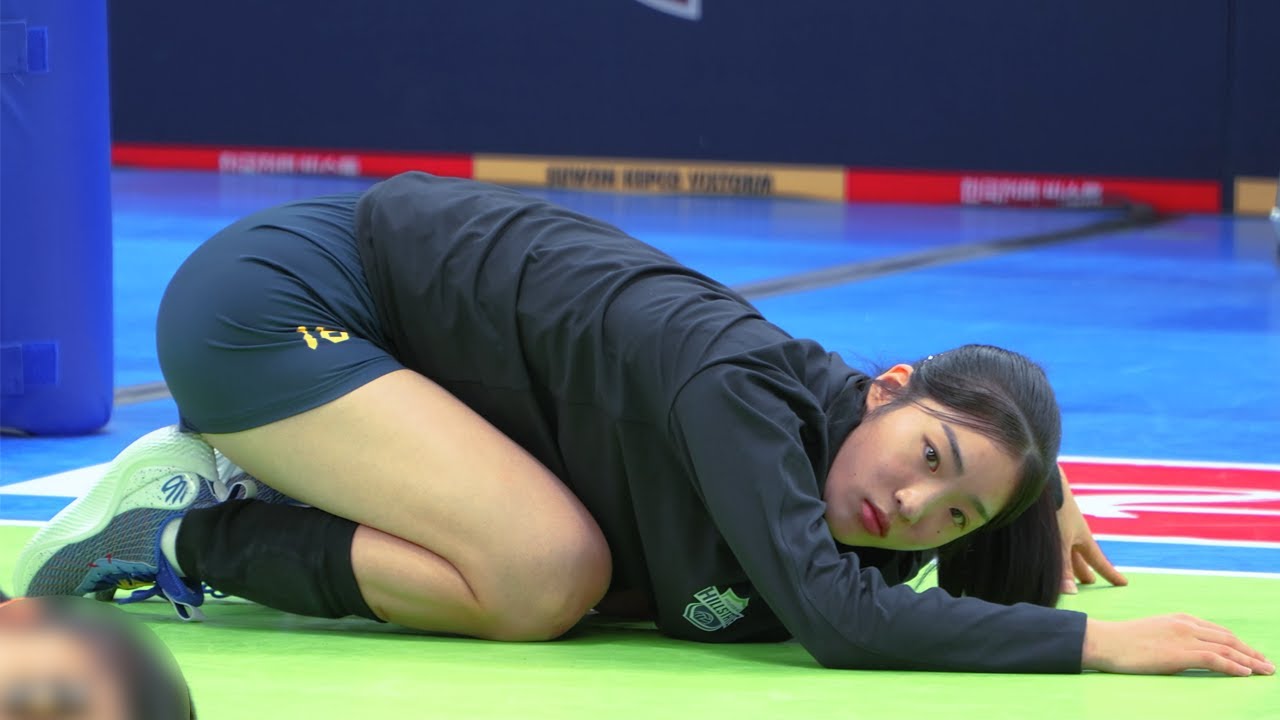 최호선 선수 231015 직캠2- 스트레칭 여자배구 현대건설 (Choi Hoseon Player 231015 Fancam2- stretching Hyundai E&C)