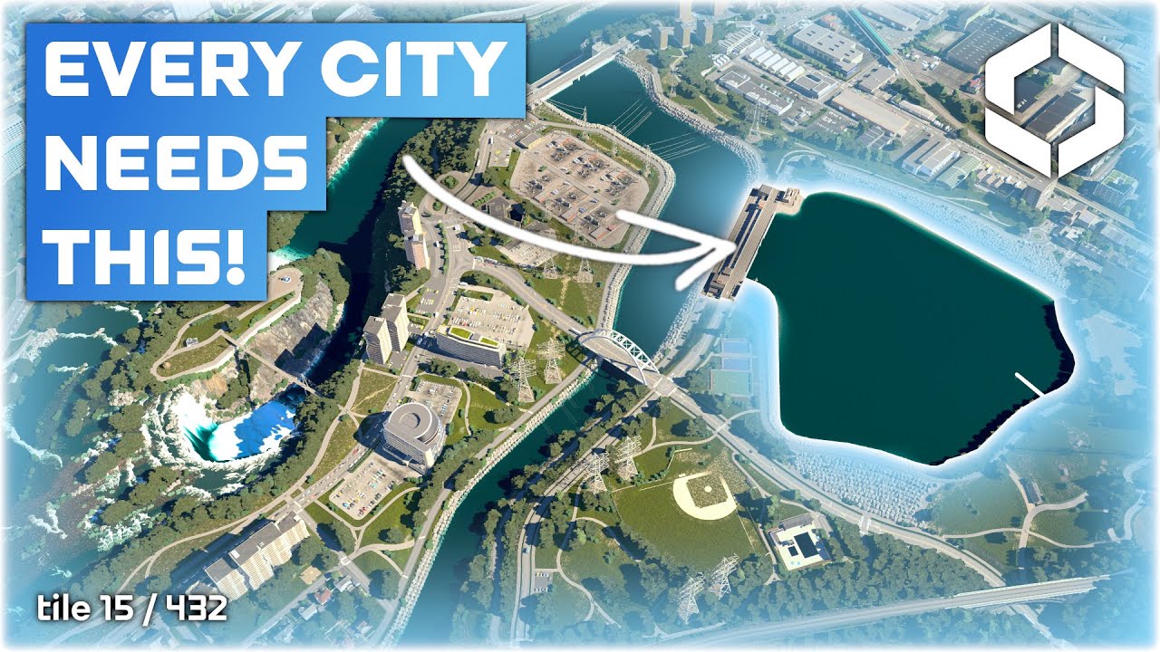 Как водные объекты превращают ваш город из скучного в прекрасный | Cities Skylines 2