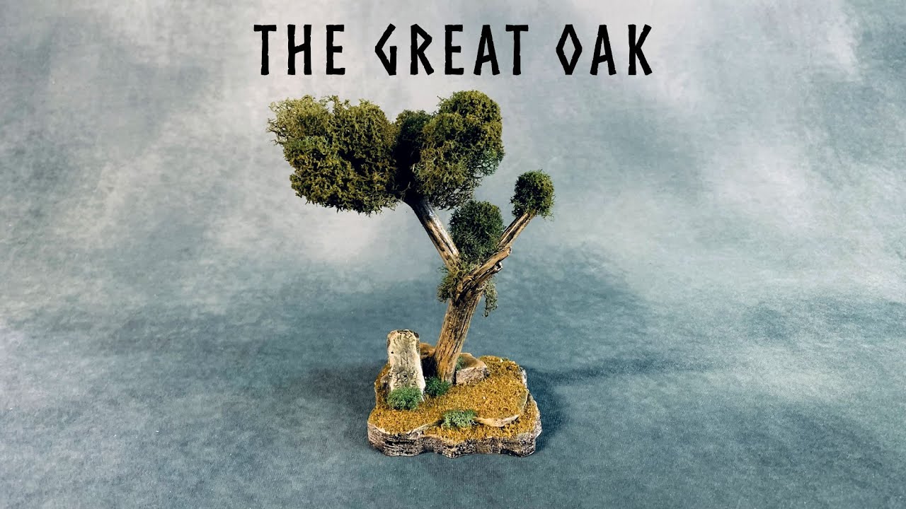 The Great Oak: RPG Scatter Terrain for Dungeons and Dragons Sacred Druid Grove with Rune Stone