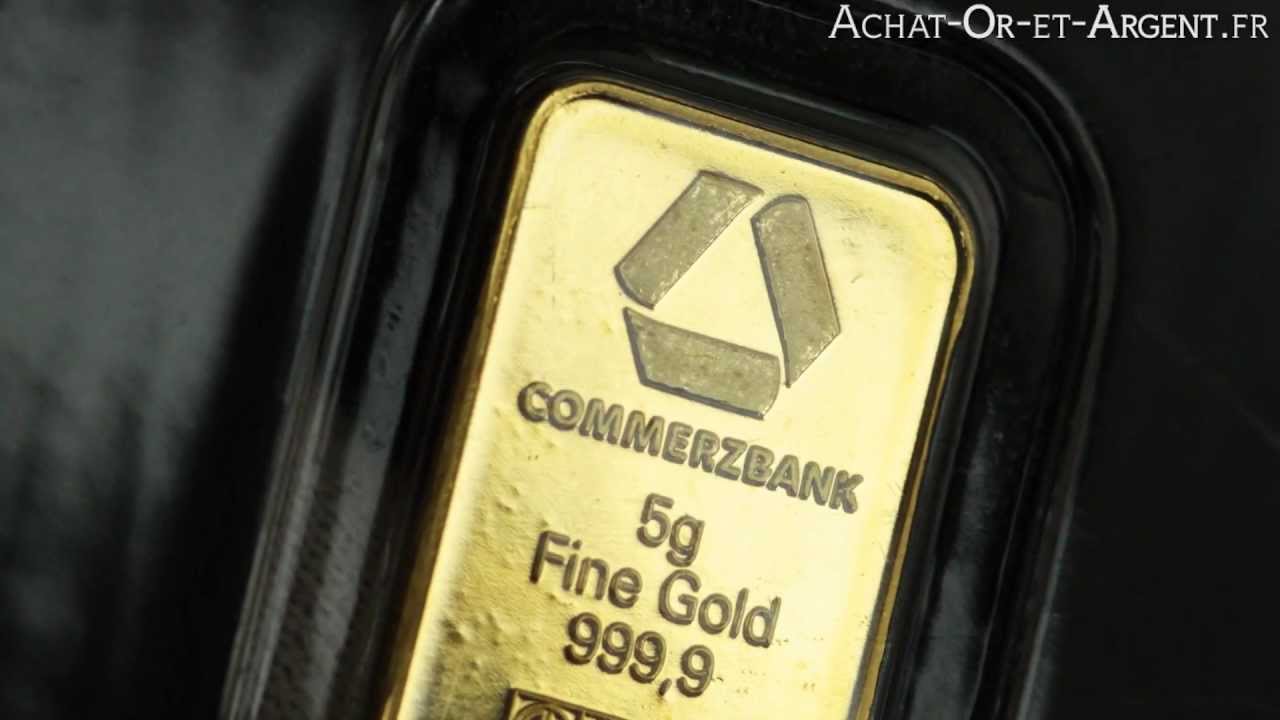 Achat ou Vente de Lingotins d'OR sur Achat-or-et-argent.fr - Lingotin 5 Grammes Commerzbank
