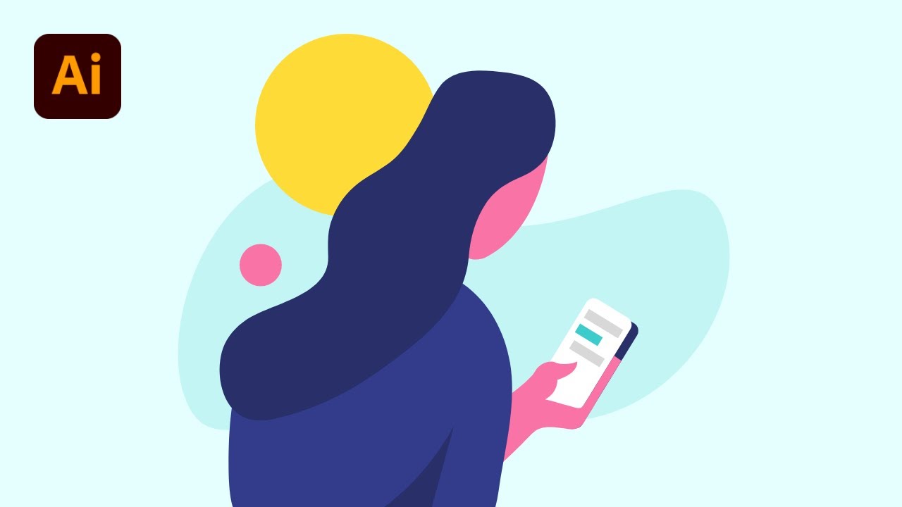 Плоская иллюстрация персонажа | Урок по Adobe Illustrator