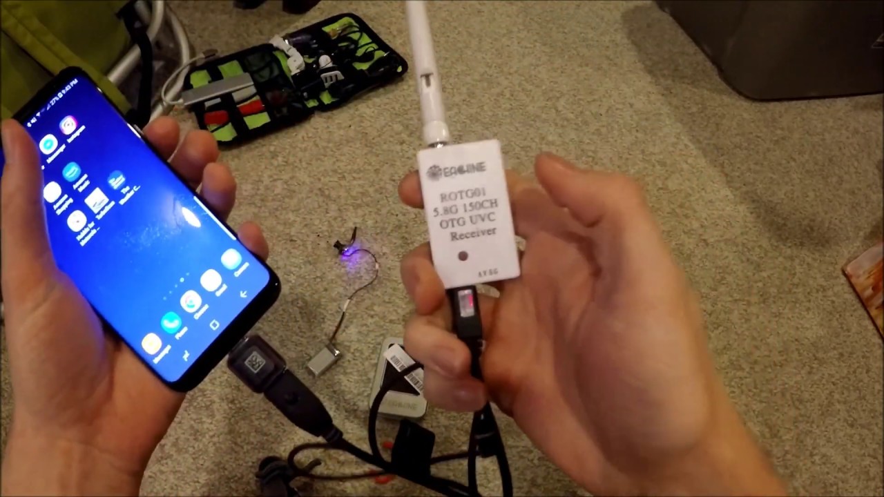 How to use EACHINE ROTG01 Adapter Galaxy S8 S9 etc