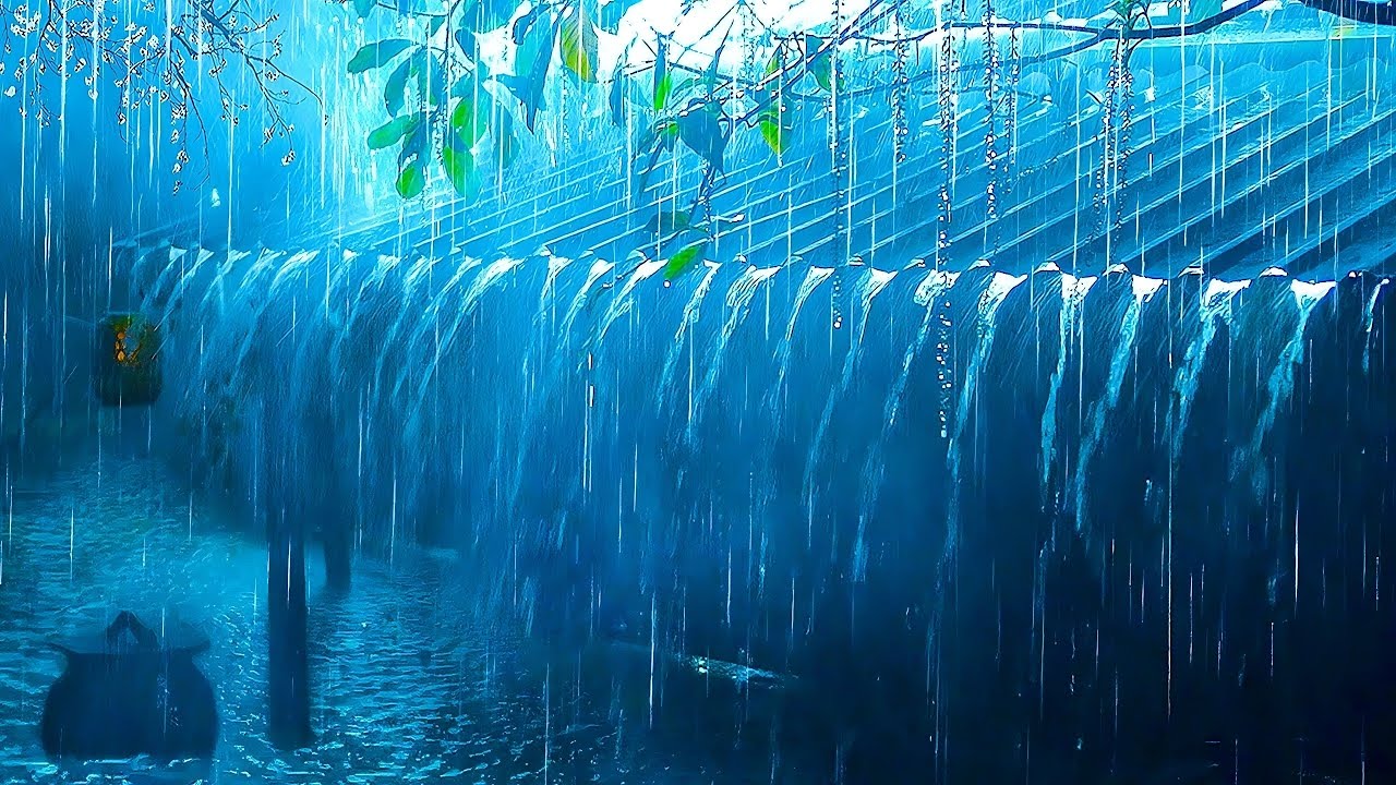 Fall Asleep Quickly with Heavy Rain & Loud Thunderstorm Sounds ⚡ Powerful Tin Roof Ambience at Night