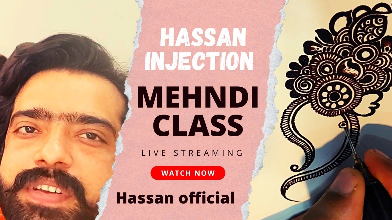 injection mehndi class | New Vilog by | Hassan | simple mehndi design