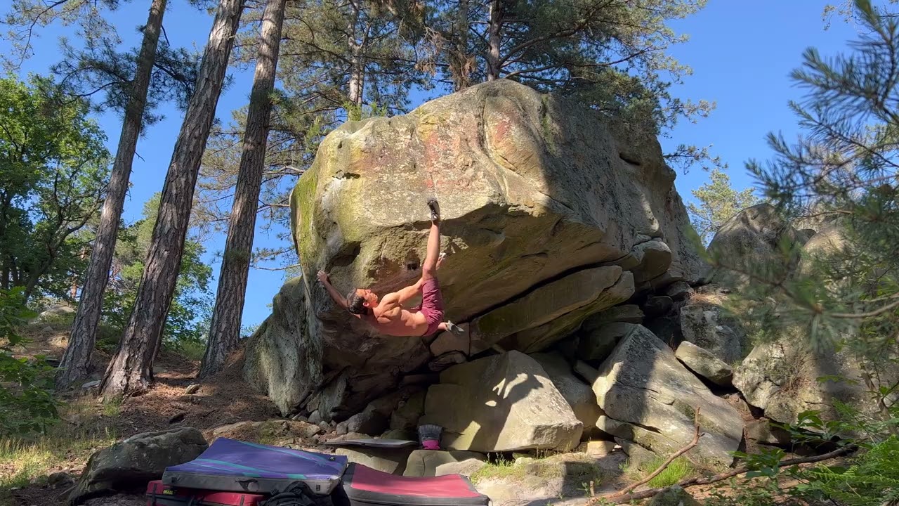 Rêve Errance - 7c, Rocher d'Hercule, Fontainebleau