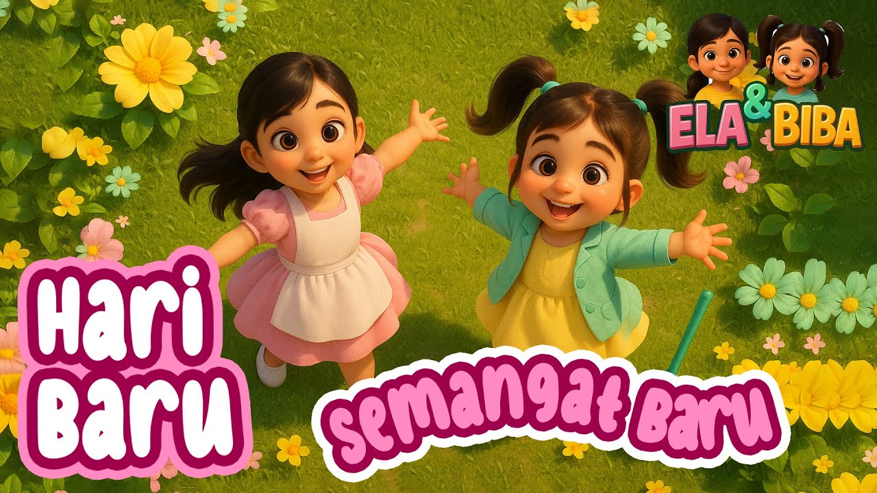 Hari Baru, Semangat Baru Versi Ela & Biba 🌅 | Lagu Anak Indonesia 3D Ceria & Penuh Energi