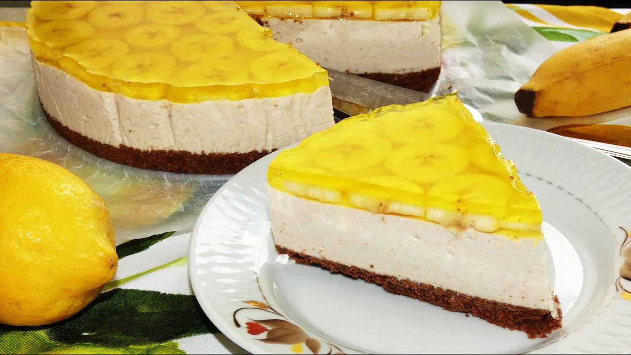 Банановый чизкейк без выпечки | Вкуснейший десерт, невозможно оторваться