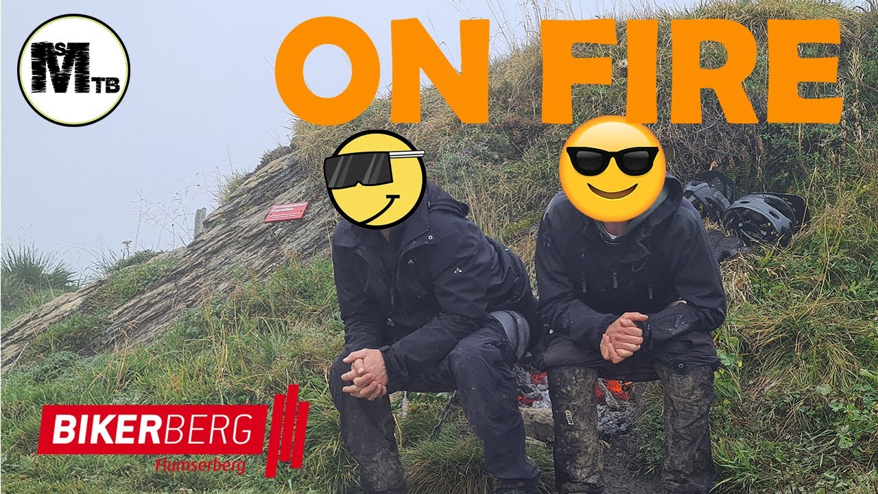 A lot of rain MUDDY and warm the buttocks by the fire | E-MoutainBike tour | Flumserberg