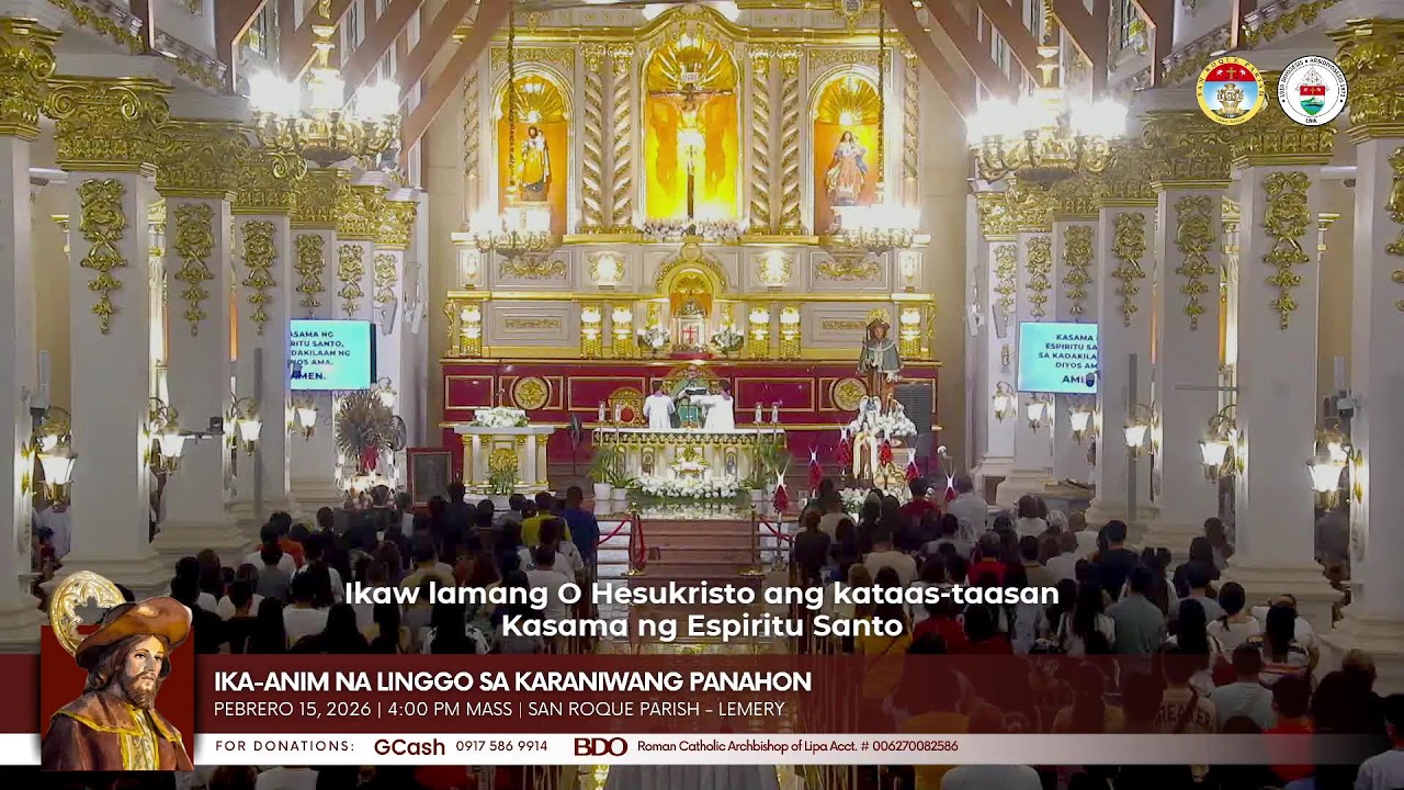 SUNDAY MASS | Pebrero 15, 2026; 4:00 PM | Ika-6 na Linggo sa Karaniwang Panahon
