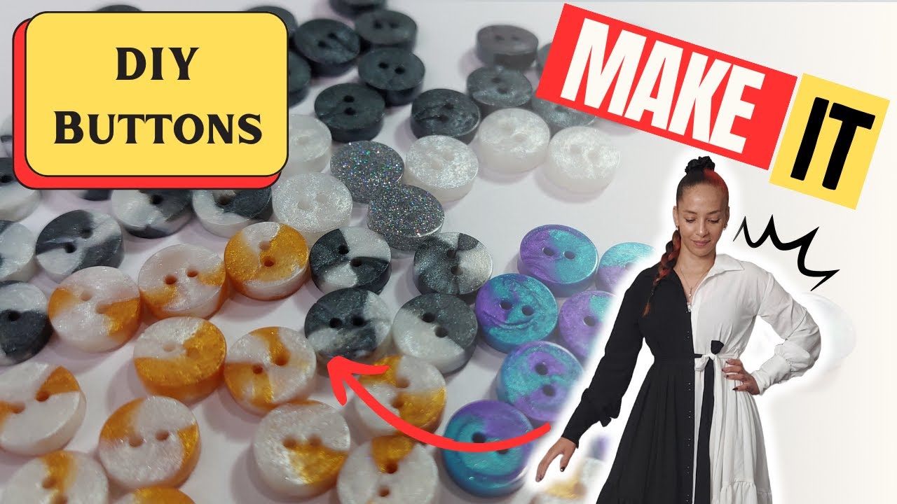 Как сделать пуговицы из УФ-смолы — #diy