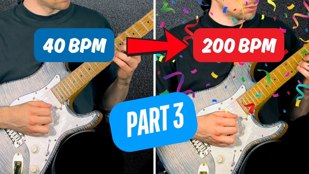 FIX YOUR PICKING! Part 3 // Build Speed Step by Step (up to 150 BPM)
