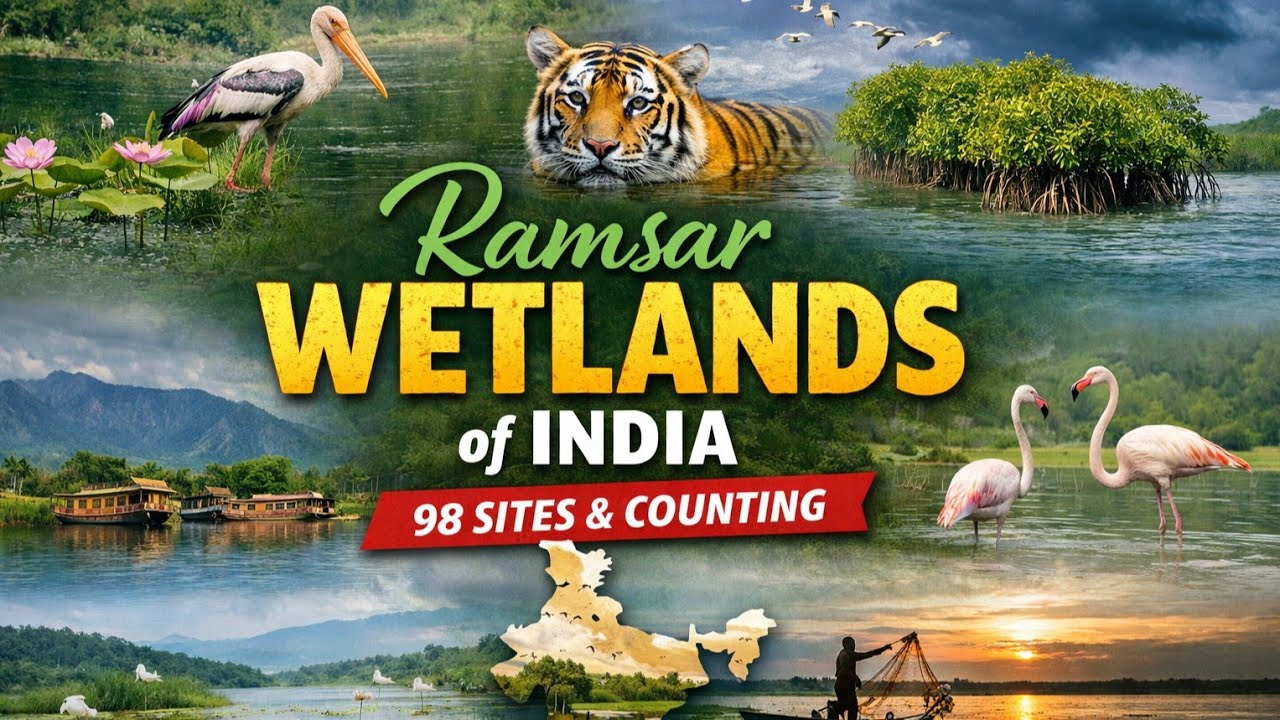 Ramsar Sites - Wetlands of India | Environment Protection | Wetland Ecosystem 