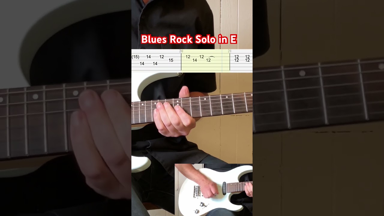 Blues Rock Solo in E #easyguitartabs #easyguitartutorial #rockabillyguitar #bestguitarlessons