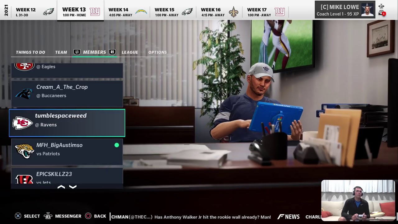 Around The League: PS5 SSG Madden CFM 2021 (a few teams available)