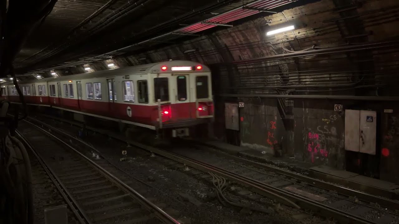 MBTA Red Line UTDC train 01729 departing South Station
