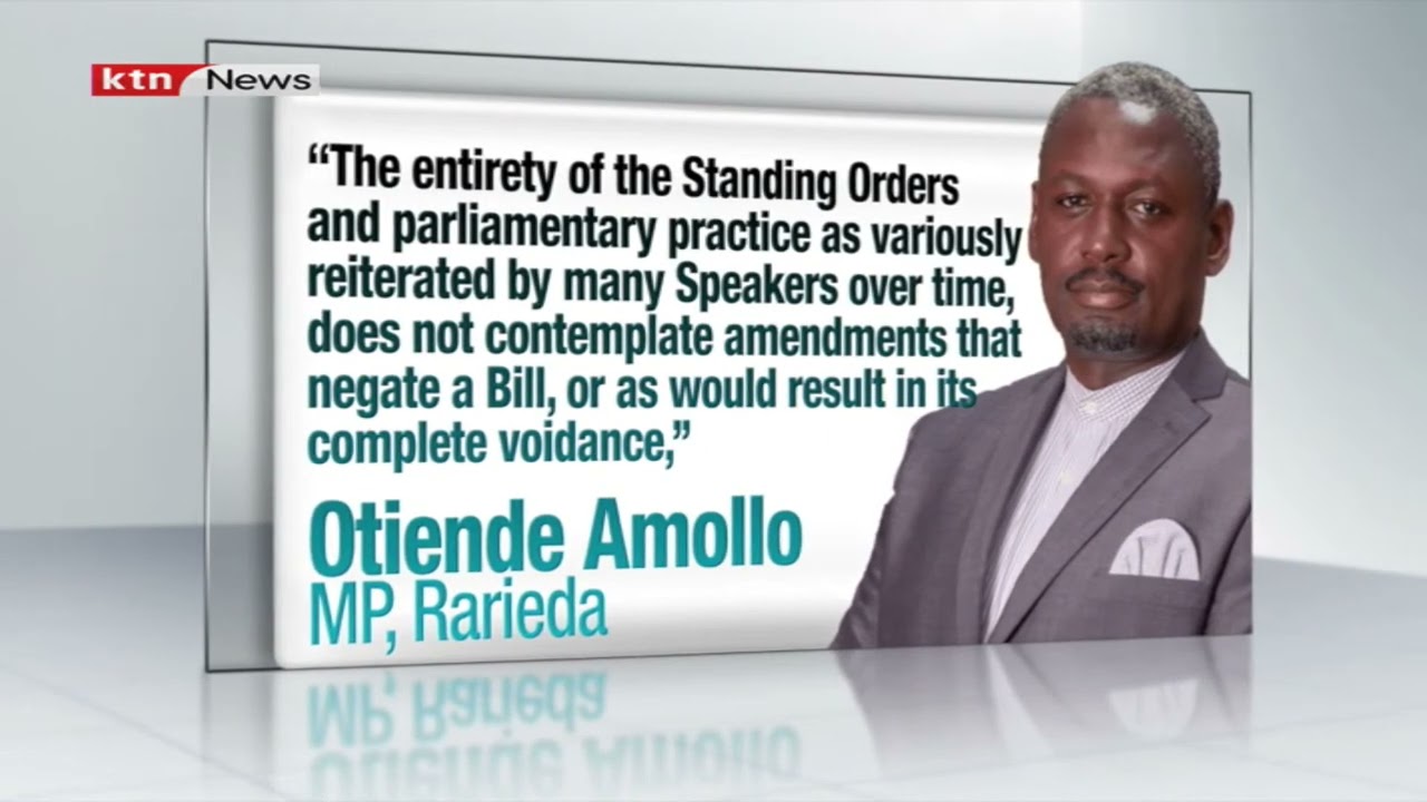 Mp Otiende amollo drafts new bill seeking to repeal the Finance Bill