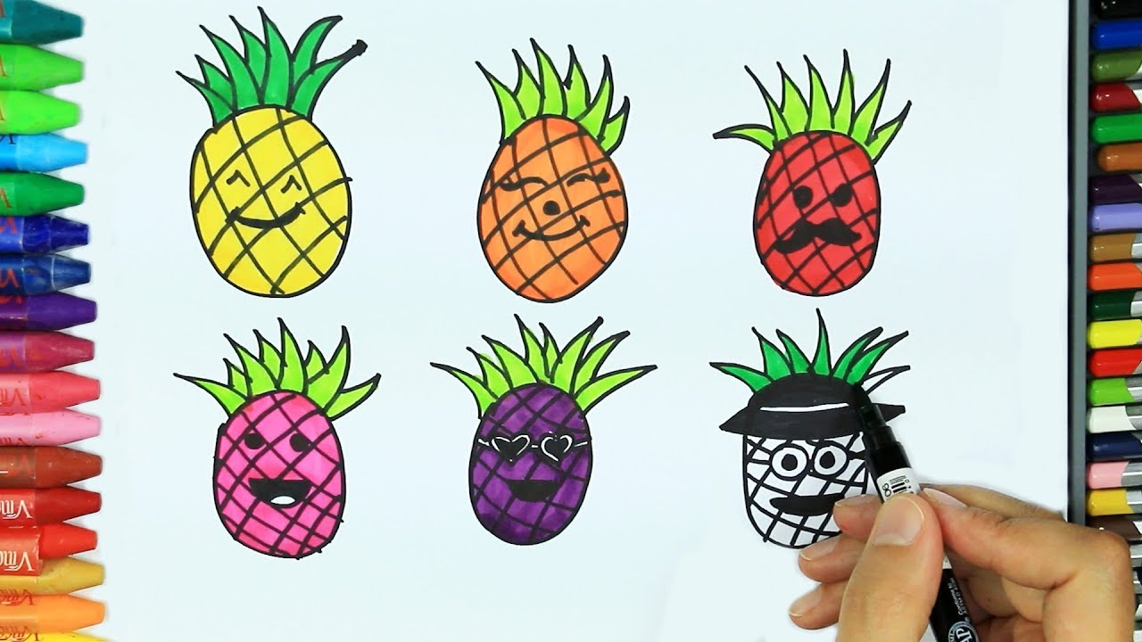 Ananas - Yıldız - Park nasıl çizilir? | Çizelim Boyayalım