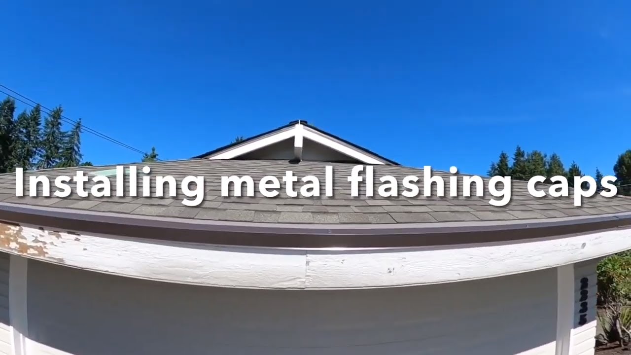 Installing Metal Cap Flashing on Roof Beams - Agile Remodeling Handyman - Kenmore, WA