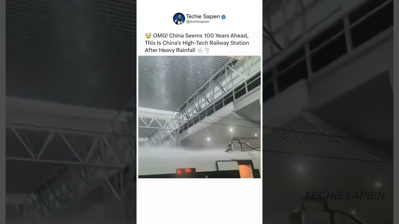 China's Mega Railway Station Overwhelmed by Record Rainfall 🚄🌧️
