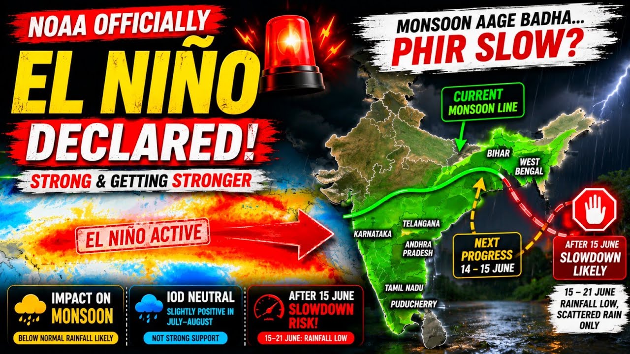 EL NINO IS HERE 🚨 Will Indian Monsoon Become Weak This Year? Latest Monsoon, IOD + El Nino News