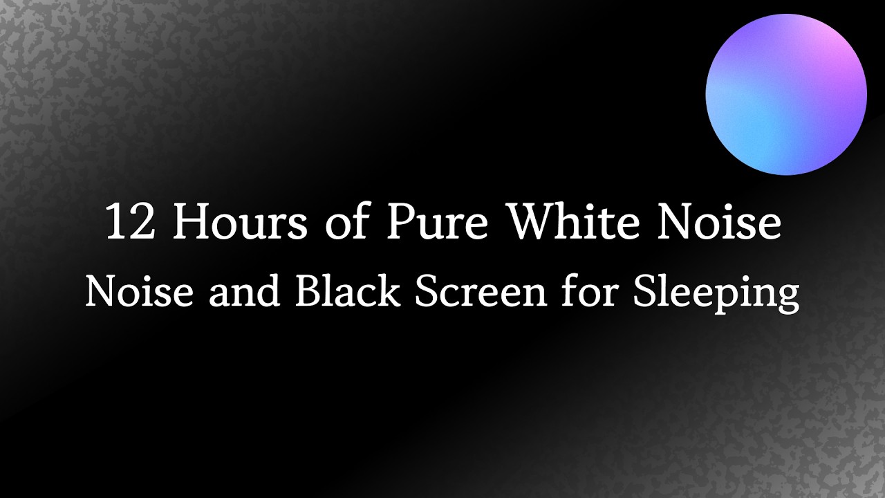 12 Hours Pure White Noise for Focus and Sleep | No Ads | Black Screen | Restfulness | Noise ASMR
