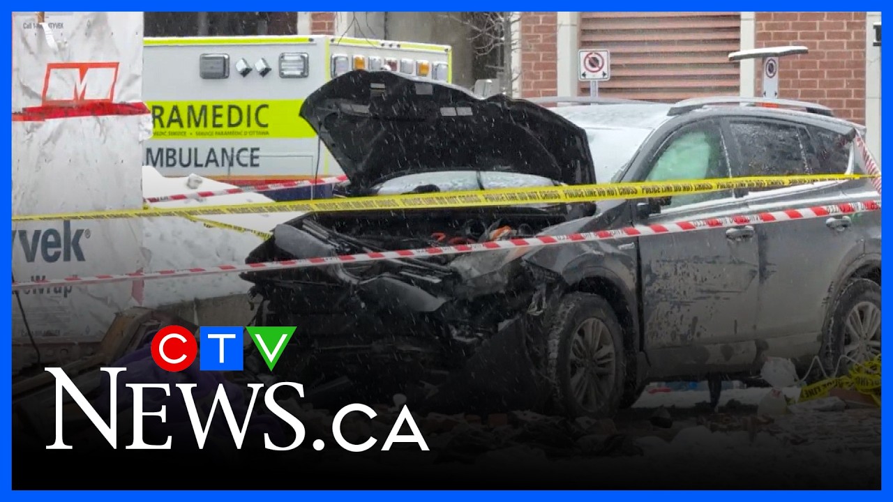 Scenes from the fatal crash on Rideau Street