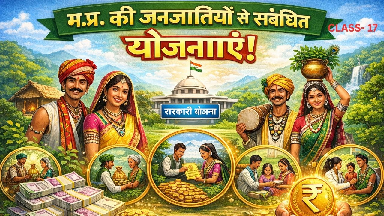म.प्र. की जनजातियों से संबंधित योजनाएं | MP Tribal Welfare Schemes | Class 17 | MPPSC