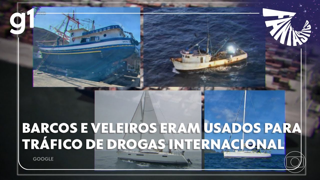 Barcos e veleiros eram usados para traficar drogas para a África e Europa