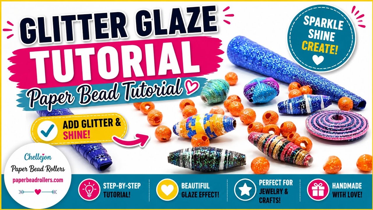 How to Glitter Glaze Paper Beads
