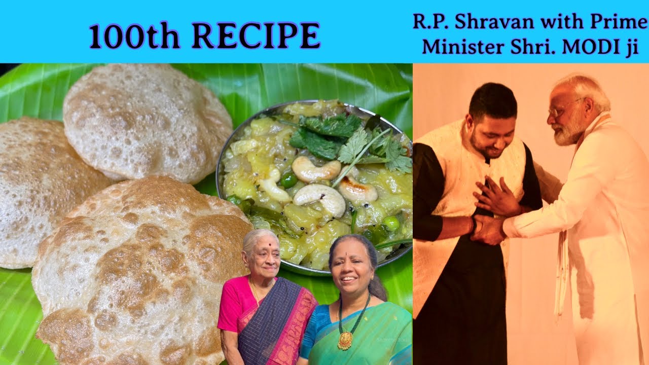 100th Recipe | POORI MASALA | PM MODI JI blessing Shravan | Mittai Thatha | South Indian Tiffin