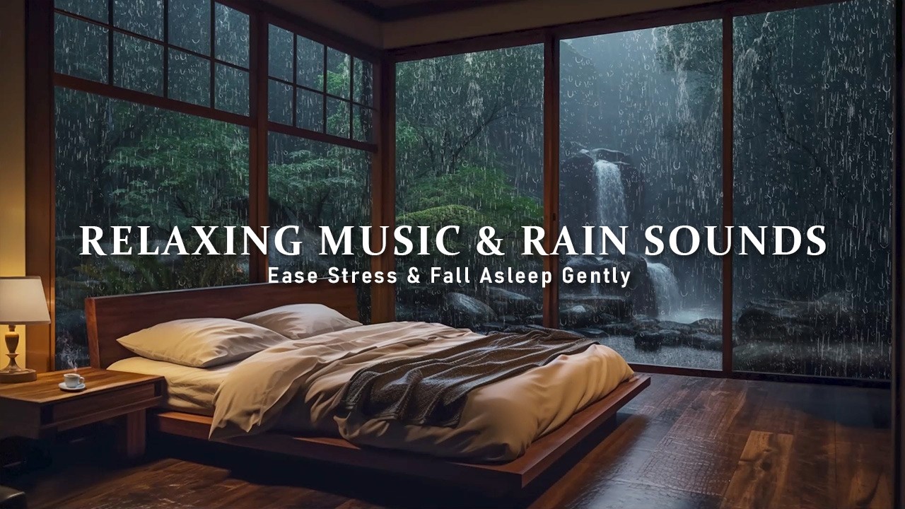 Piano & Rain for Wake Up at 3AM – Stop Wakings & Sleep All Night