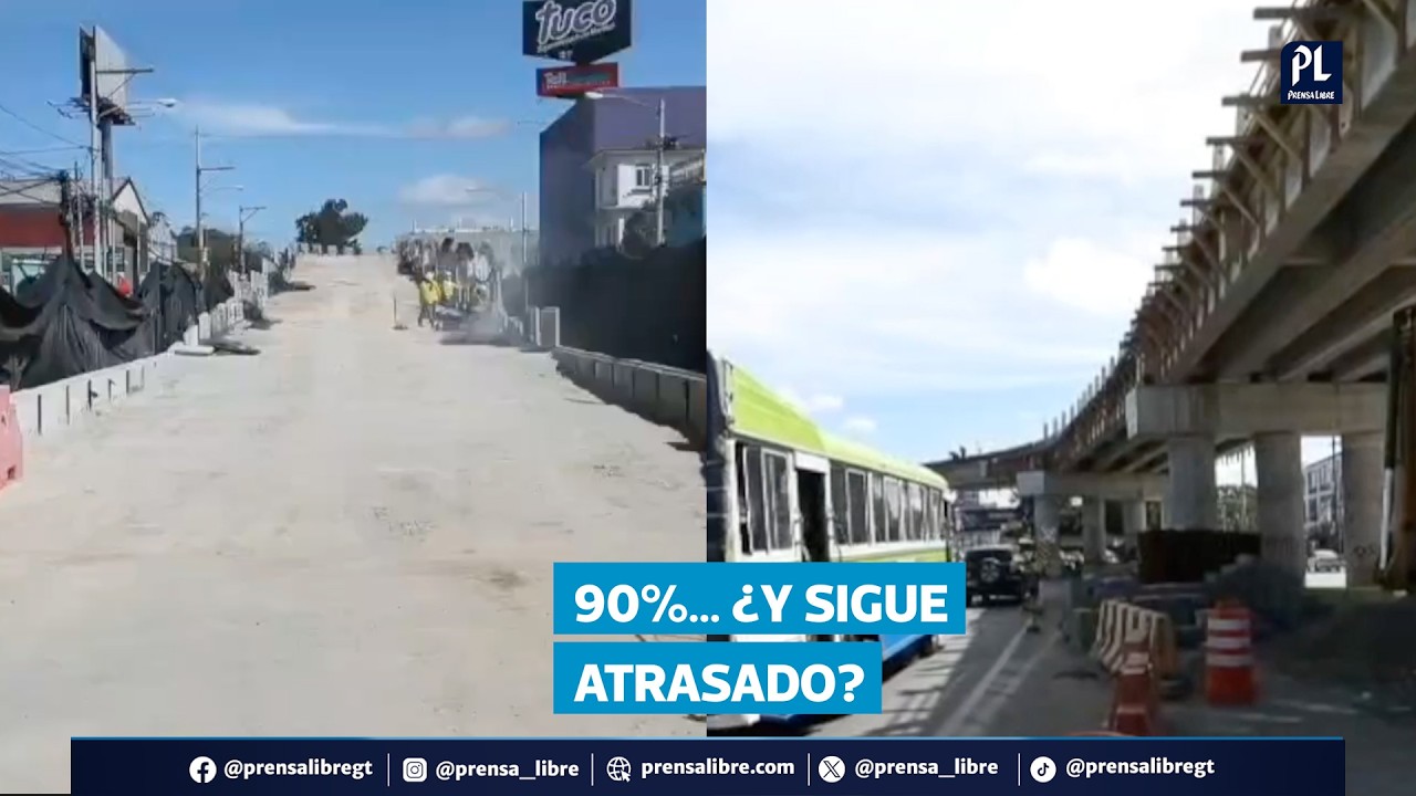 Puente a desnivel en la calzada Roosevelt alcanza 90% de avance, pero persisten retrasos