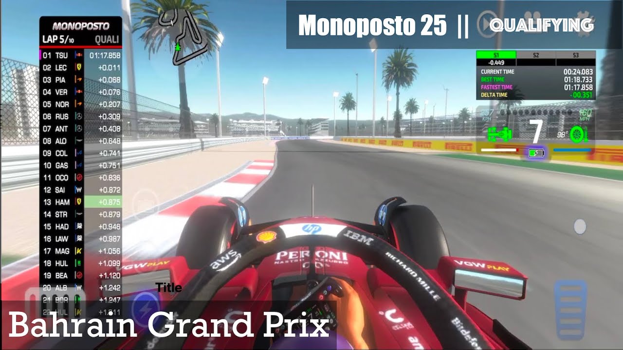 Monoposto 2025: QUALIFYING | Bahrain Grand Prix | Race 1 | 2025 Championship